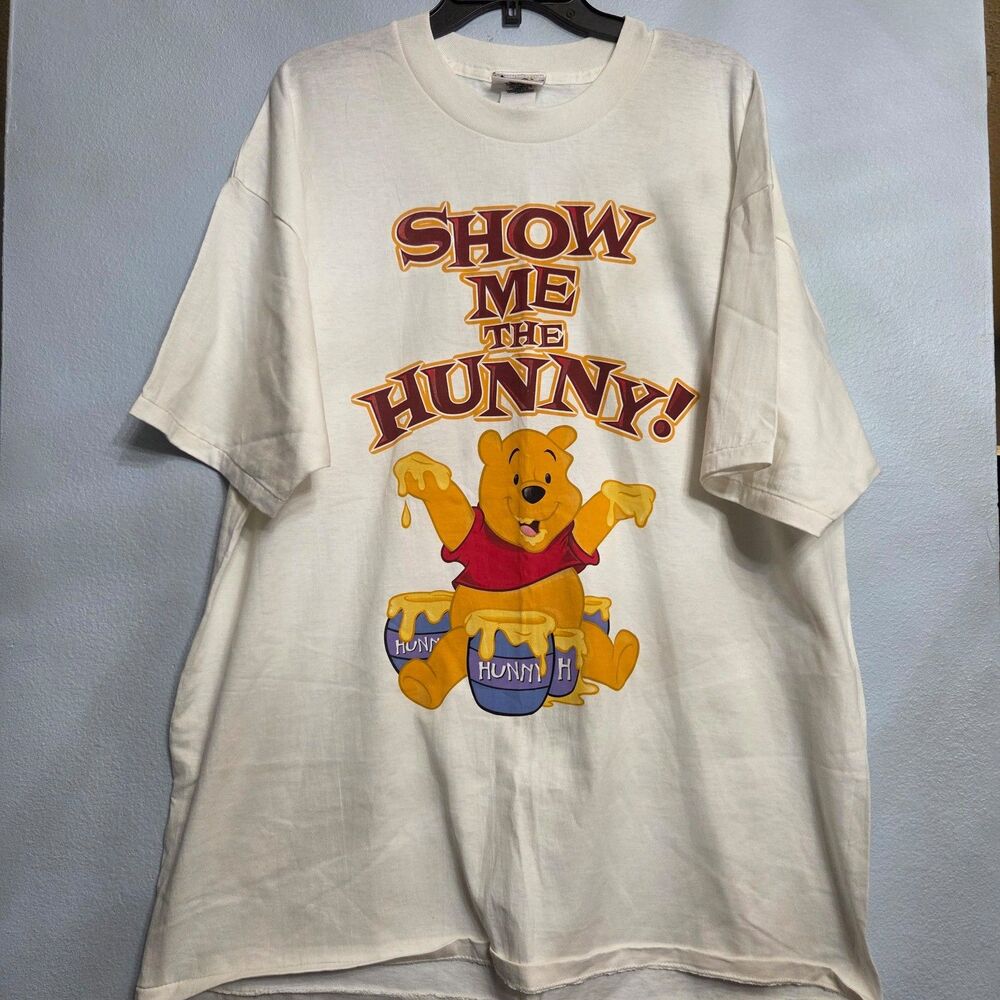 VTG 90s Disney Winnie the Pooh "Show Me The Hunny!" T-Shirt XXL Single Stitch